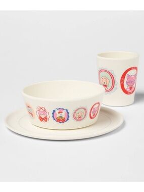 Target Pillowfort 3 Piece Dinnerware Set Valentines Day 2026 Cat Dog Cafe NWT